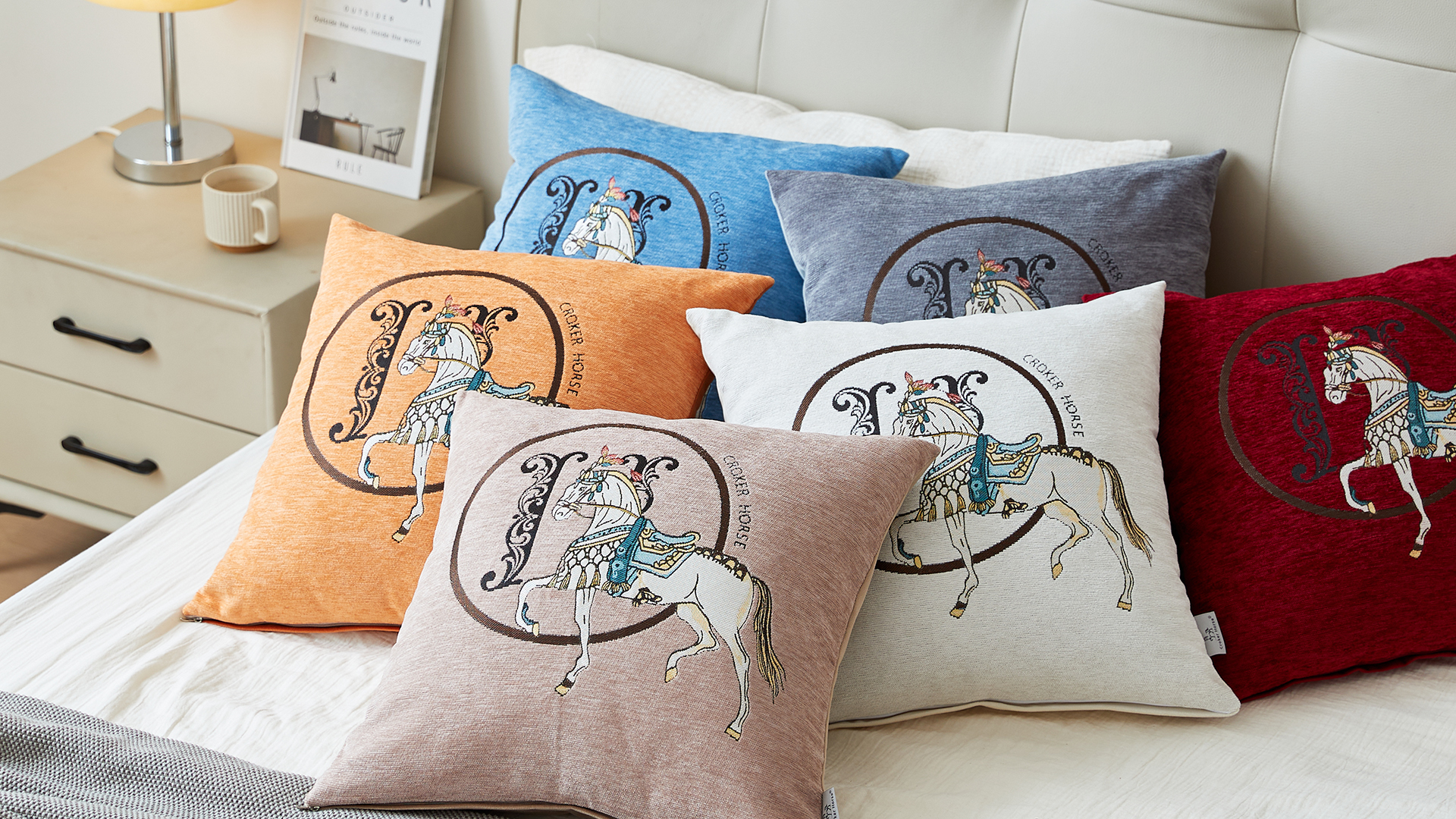 Amazon.com: Croker Horse 18x18'' inches Throw Pillow Cushion